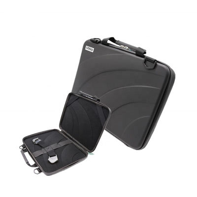 Saco protetor de manga de laptop de couro PU preto EVA para Macbook Air EVA