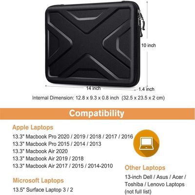 Caixa de manga de portátil dura de 13 polegadas resistente à água resistente a choques protetor portátil computador tapa de transporte de bolsa para 13,3&quot; MacBook