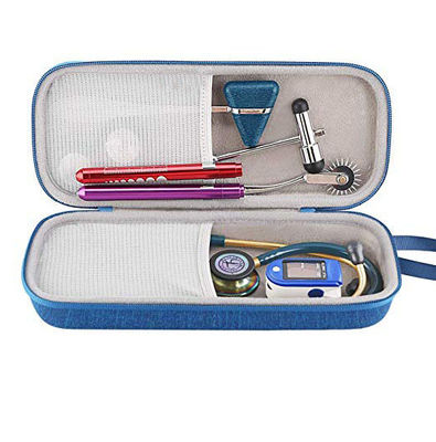 Kit de primeiros socorros de grau médico EVA protetor à prova de choque e à prova de água com fecho de fecho e malha para estetoscópio