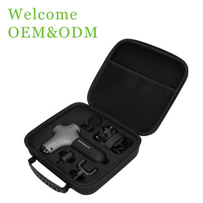 Caixa de arma de massagem EVA preta personalizável com design à prova de choque e à prova de água e opções de artesanato de vários logotipos para profissionais