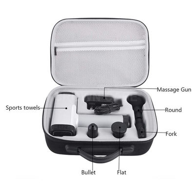 Estojo para pistola de massagem para viagens, feito de poliéster 900D e materiais EVA, oferecendo proteção contra impactos e arranhões de água