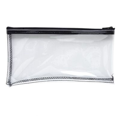 Sacos de banco PVC transparente com fecho de fechadura Sacos de depósito à prova d'água Dimensões personalizadas Disponíveis para Cheques Bancarios Cartões de identidade e Armazenamento de Papeleria