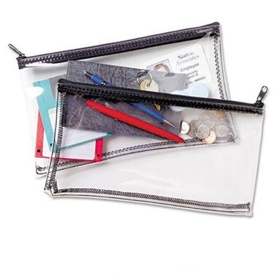 Sacos de banco PVC transparente com fecho de fechadura Sacos de depósito à prova d'água Dimensões personalizadas Disponíveis para Cheques Bancarios Cartões de identidade e Armazenamento de Papeleria