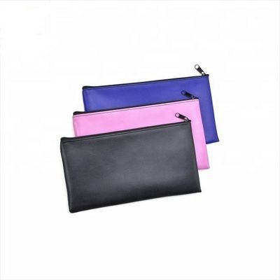 Bolsas de banco com fecho durável Feitas de PVC Couro PU Material Vinyl transparente laminado à prova d'água Tamanho personalizado com impressão de logotipo