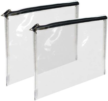 O PVC transparente do malote reciclável do dinheiro do zíper 12x8.7inch ensaca com zíper