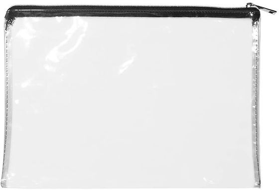 O PVC transparente do malote reciclável do dinheiro do zíper 12x8.7inch ensaca com zíper