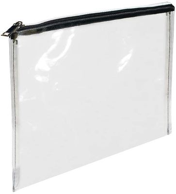 O PVC transparente do malote reciclável do dinheiro do zíper 12x8.7inch ensaca com zíper