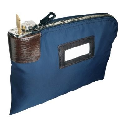 ODM OEM Canvas 11X6inch Zippered Sacos de depósito bancário com 2 chaves Canvas Bloqueio Zipper Saco de depósito bancário com PVC bolso com 2 chaves Zipper sacos bancários