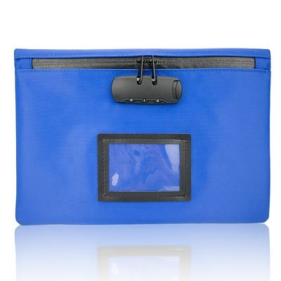 Sacos de banco de fecho reutilizáveis com cor e tamanho personalizados com bolso de vinil transparente e mecanismo de bloqueio