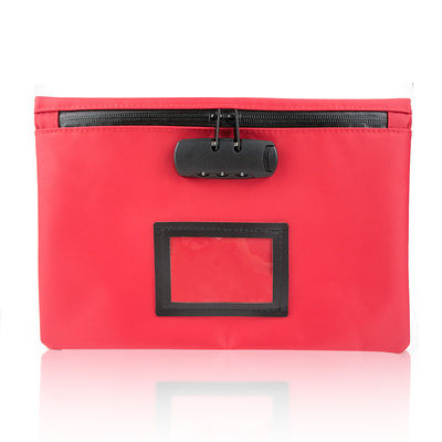 Sacos de banco de fecho reutilizáveis com cor e tamanho personalizados com bolso de vinil transparente e mecanismo de bloqueio