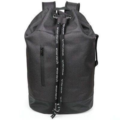 OEM ODM 210D Nylon Mochila portátil resistente à água Estilo para a faculdade Mochilas de fechamento à prova d'água de corda de tração Mochilas com corda de algodão fechada