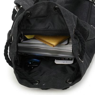 CE Travel Draw String Small Waterproof Backpack Bag 210D Nylon Canvas Travel Draw String Waterproof Backpacking Backpacks Com Faixa de Ombro