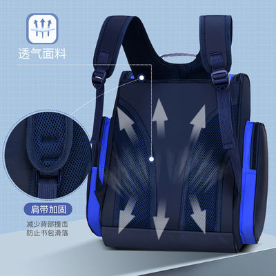Saco de mochila à prova de choque escolar à prova d'água 600D poliéster Nylon PU couro