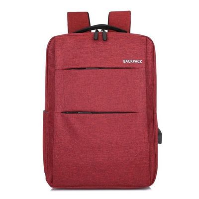 Mochila impermeável de nylon opcional do portátil de 4 cores com carregador de USB