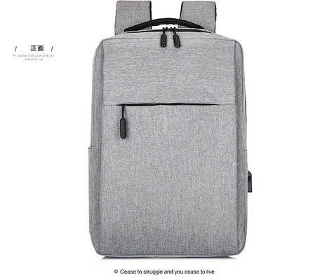 Trouxa de nylon impermeável do portátil de USB de dois bolsos do zíper
