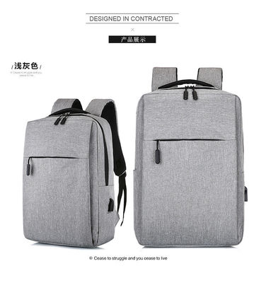 Trouxa de nylon impermeável do portátil de USB de dois bolsos do zíper