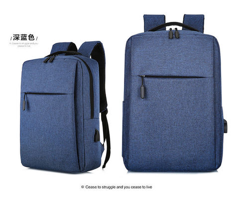 Trouxa de nylon impermeável do portátil de USB de dois bolsos do zíper