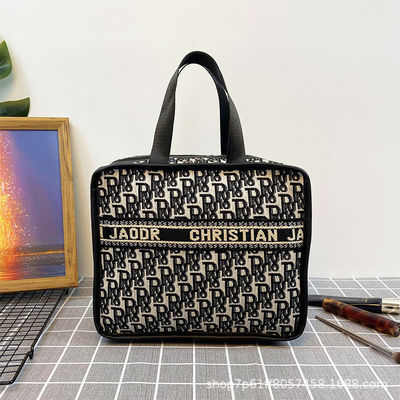 Amazon Cotton Fabric With Lining 210D Makeup Storage Case para viagens