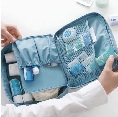 Do armazenamento cosmético dobro do saco da lavagem do curso dos homens das senhoras impermeável multifuncional